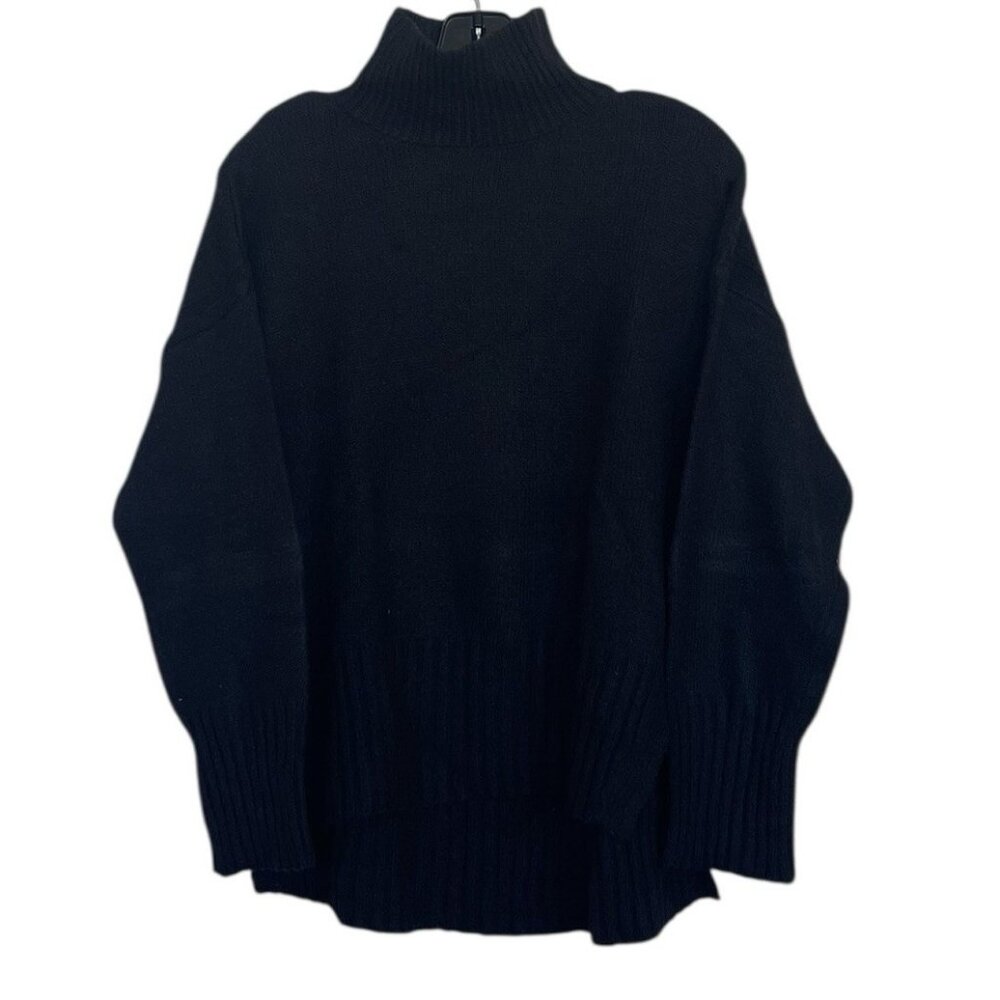 Time And True Sweater Womens Size Medium‎ M Black Ladies High Neck